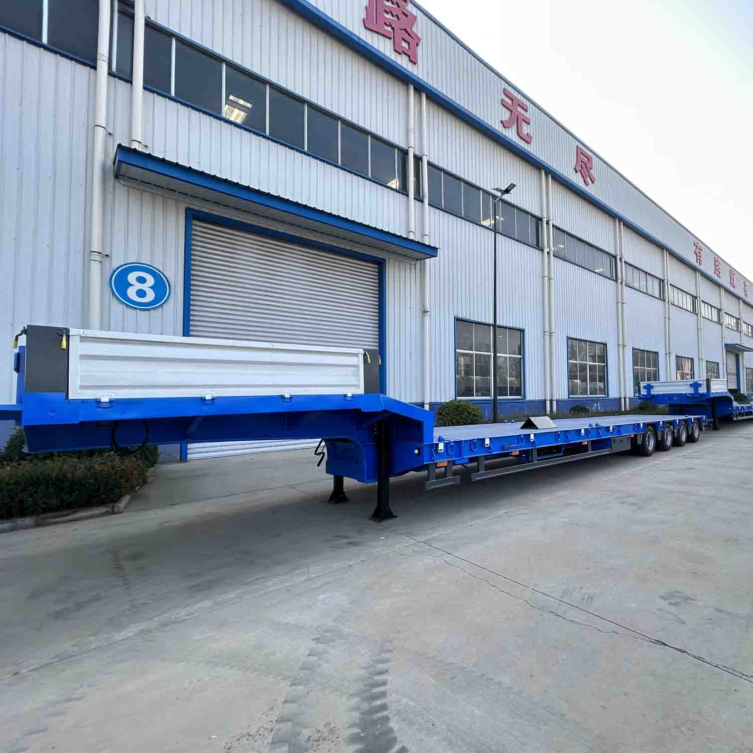 Derun firaksel med lav sengs semitrailer designet for russisk